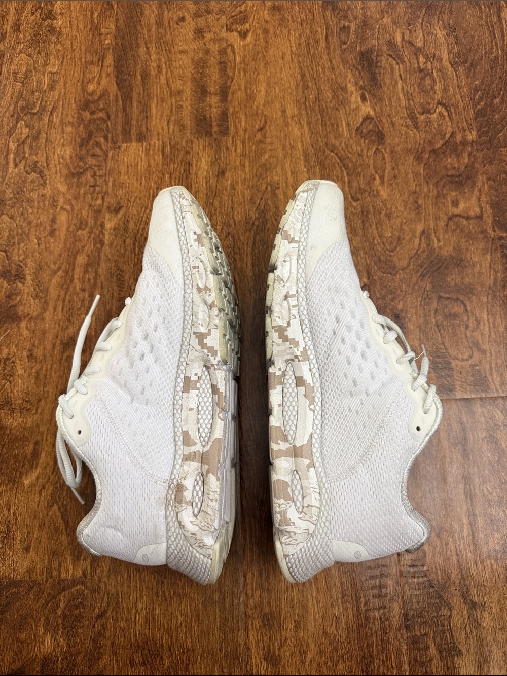 Under Armour Off-White Mesh Running Shoes - Picture 6 of 14